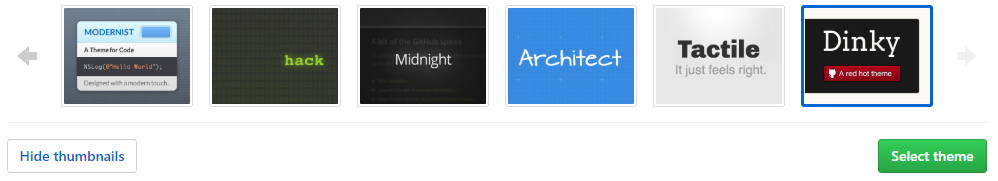 GitHub Pages settings